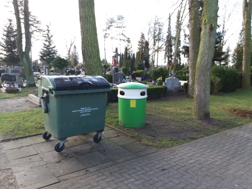 Na stargardzkich cmentarzach można segregować śmieci, ale nie jest to takie proste