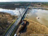 Trwają prace przy moście na Bobrze koło Krosna Odrzańskiego. Przebudowa potrwa jeszcze parę lat