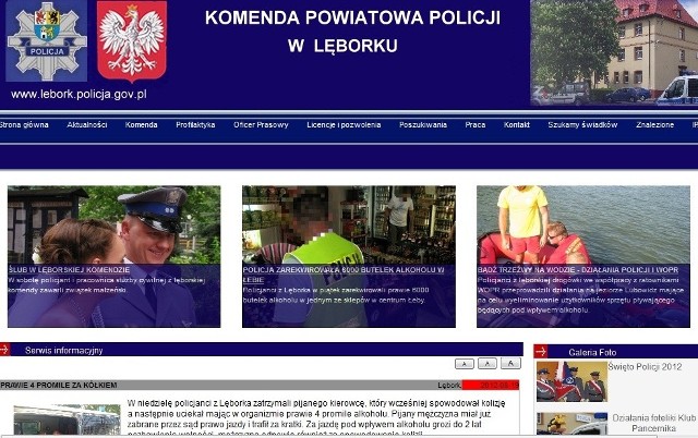 Zakończono prace nad stworzeniem nowej strony internetowej lęborskiej policji.