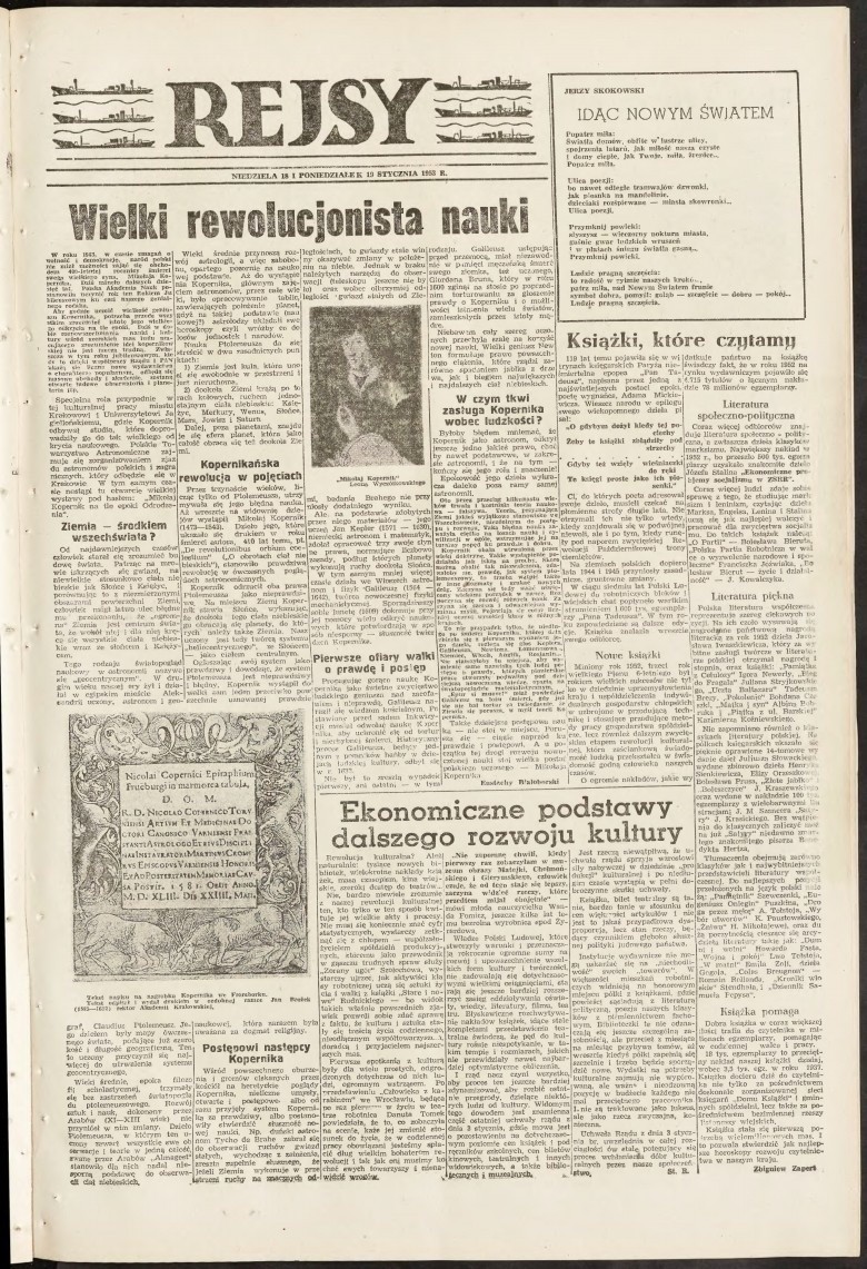 Archiwalne Rejsy: Magazyn Rejsy ze stycznia, lutego i marca 1953 r. [ZDJĘCIA, PDF-Y]