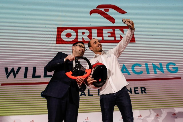 Daniel Obajtek, prezes PKN Orlen i Robert Kubica, kierowca Formuły 1