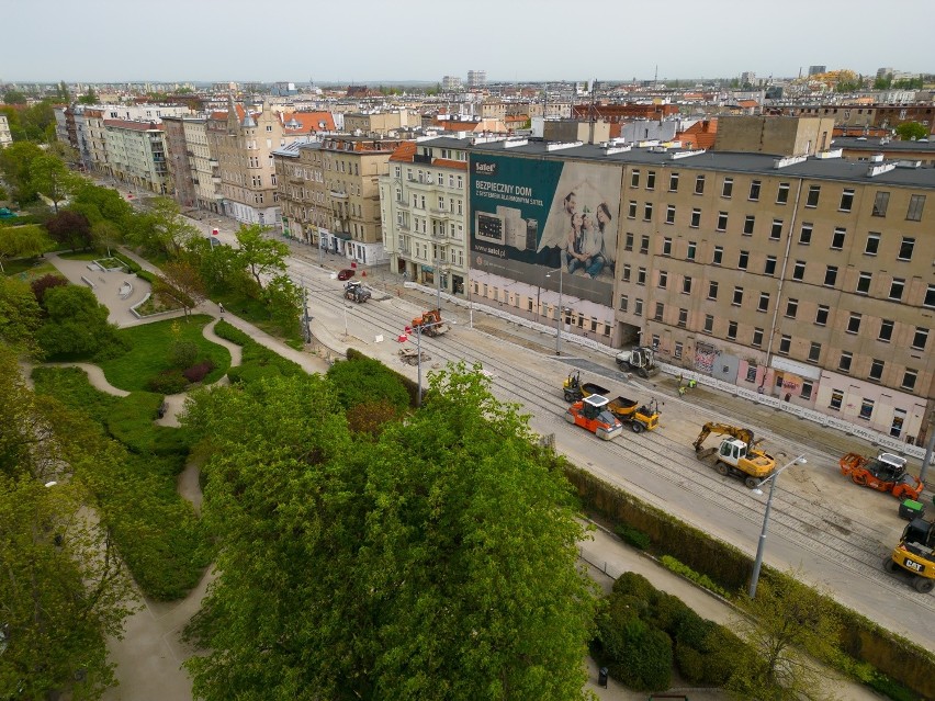 Tak wygląda ulica Pomorska we Wrocławiu 8 kwietnia 2024 r....
