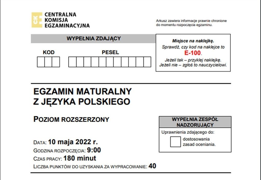 Matura 2022. Język polski rozszerzony. Odpowiedzi, rozwiązania, arkusze CKE 