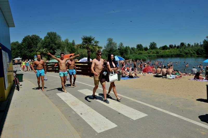 Piękna słoneczna pogoda przyciągnęła na Żwirownię sporo...