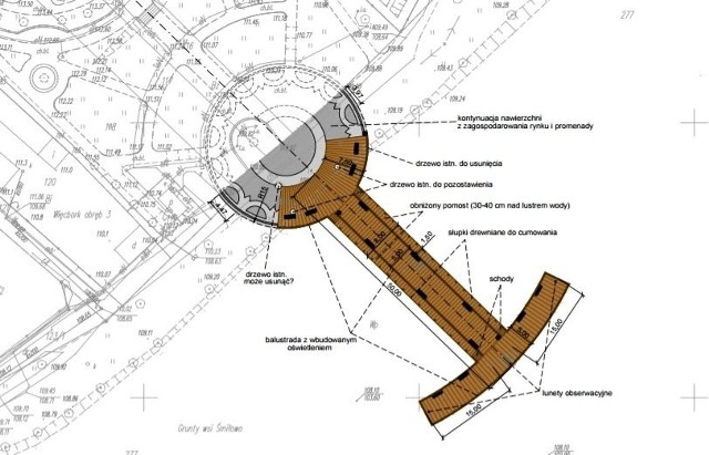 To wstępny projekt mola w Więcborku. Może się jeszcze coś zmienić, ale główny zarys został zaakceptowany w urzędzie.