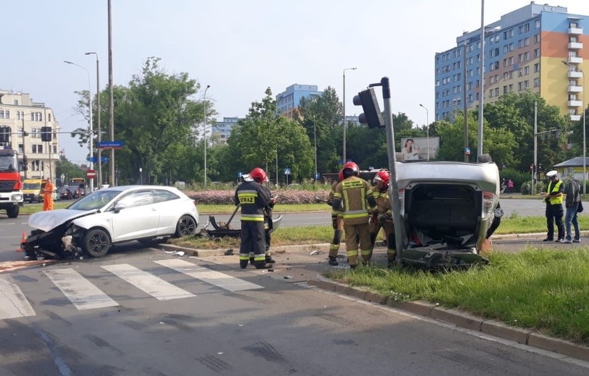 Wypadek na ul. Zaporoskiej we Wrocławiu 16.06.2021