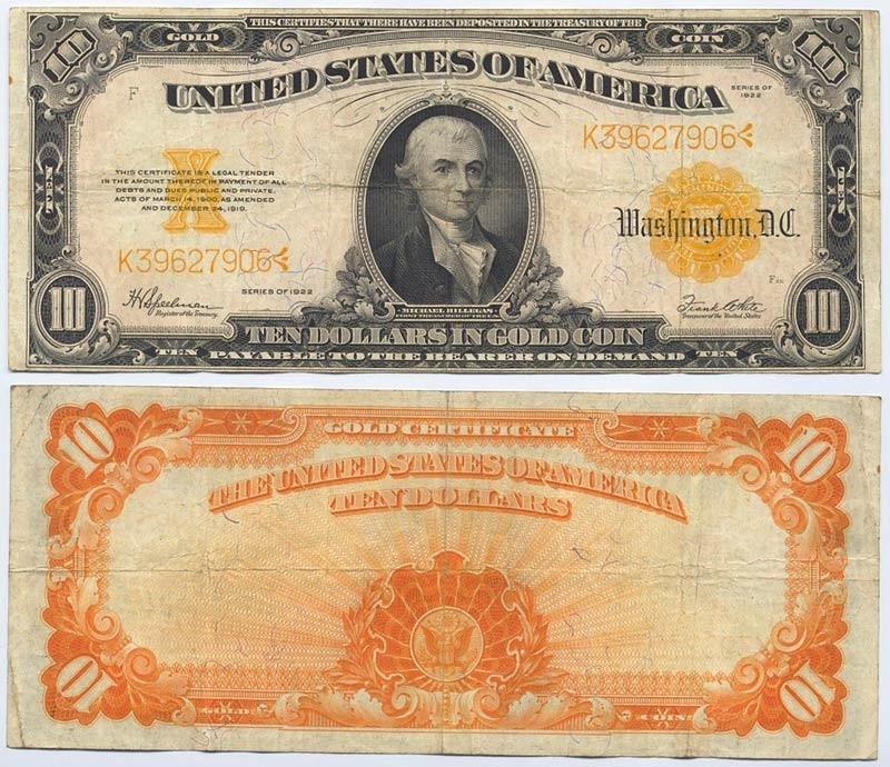 10-dolarówka z 1922r.