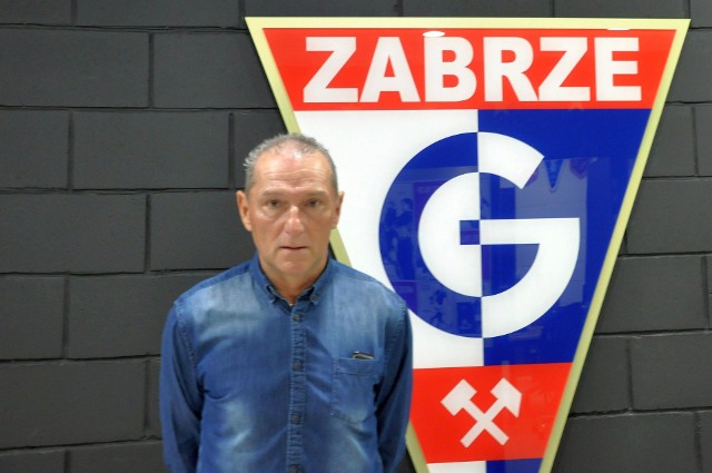 Zenon Lissek w czasie odwiedzin na stadionie Górnika Zabrze.