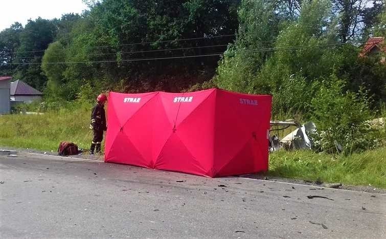 Wypadek w Łęce koło Nowego Sącza