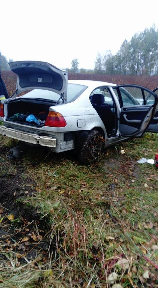 Ancuty. Wypadek BMW na trasie Narew - Trześcianka
