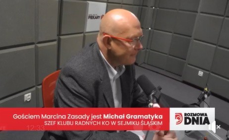 Michał Gramatyka, szef klubu radnych KO w Sejmiku Śląskim, był dzisiaj, 20 września, Gościem Dnia DZ i Radia Piekary