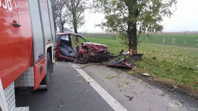 Wypadek na DK 46 niedaleko Pakosławic.