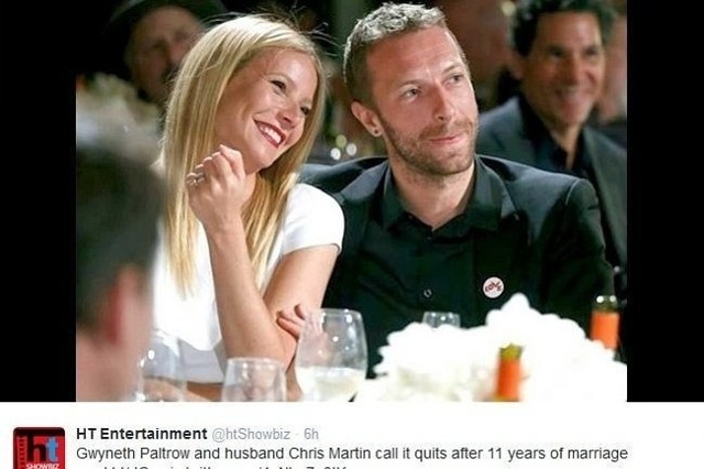 Gwyneth Paltrow i Chris Martin (fot. screen z Twitter.com)