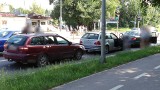 Wypadek na Wasilkowskiej w Białymstoku. Pijany kierowca volvo uderzył w BMW (zdjęcia)