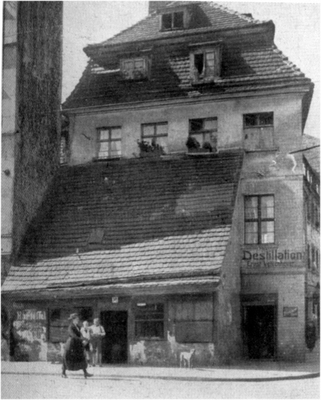 Najmniejszy domek w starym Stettinie,  mieścił się niedaleko...