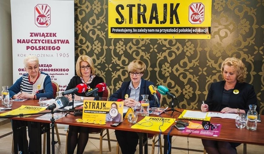 Strajk nauczycieli w Słupsku i regionie (relacja na żywo)