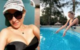 Magda Narożna ma piękny basen. Kostiumy kąpielowe wokalistki zespołu "Piękni i młodzi"robią wrażenie!