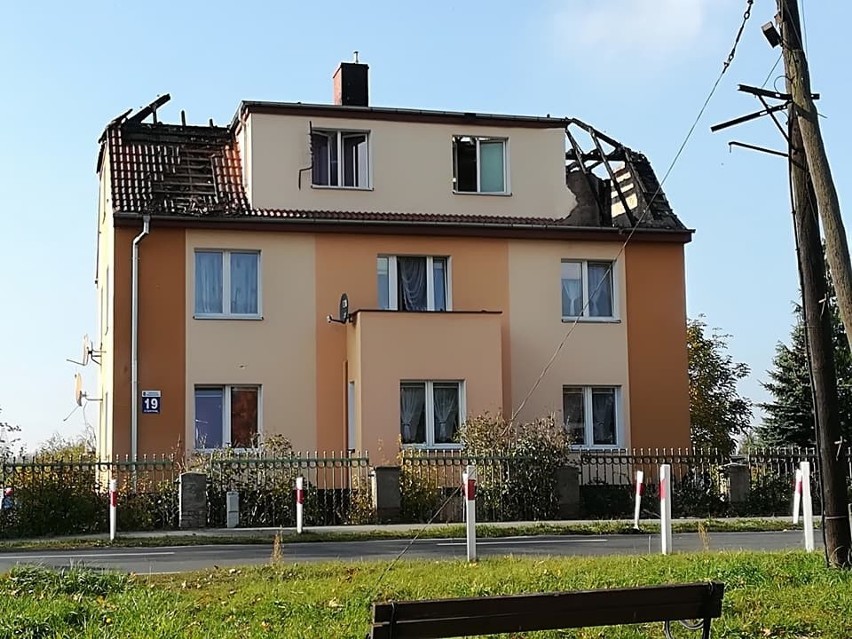 Po pożarze budynku przy ul. Sportowej w Kostrzynie nad Odrą...