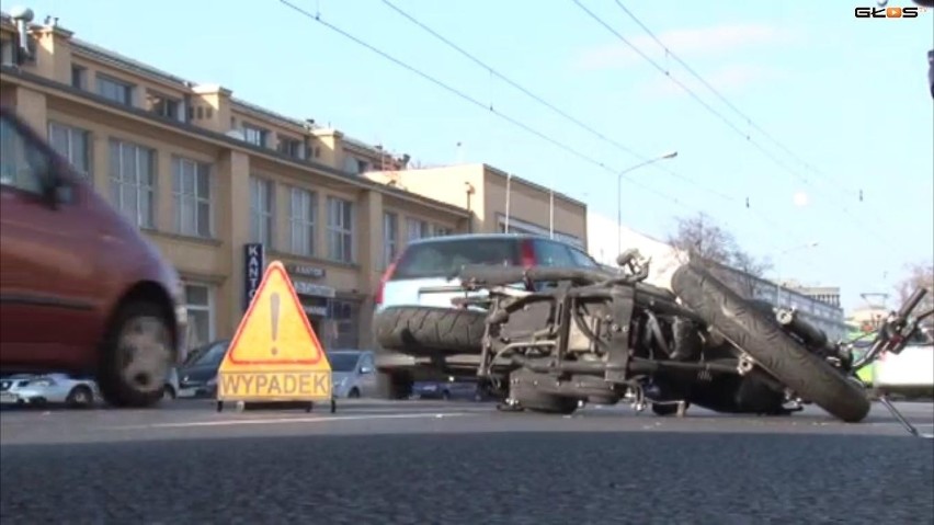 Przy Dworcu Zachodnim w Poznaniu motocykl zderzył się z...