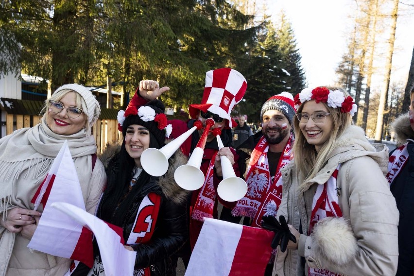 Kibice przed sobotnim konkursem PŚ w Zakopanem