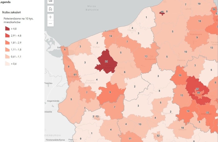 Koronawirus - woj. zachodniopomorskie, 9.02.2021