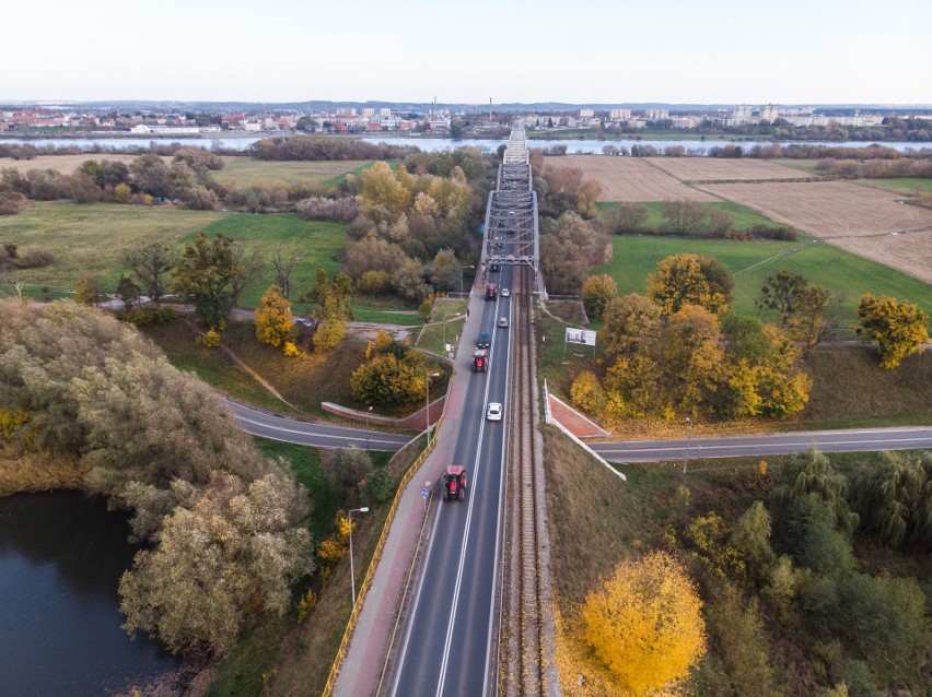 Protest rolników 28 października 2020 w okolicy Grudziądza