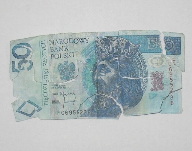 50 złotych wydrukowane na domowej drukarce