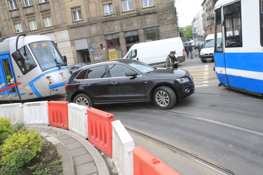 Wypadek koło Dworca Głównego