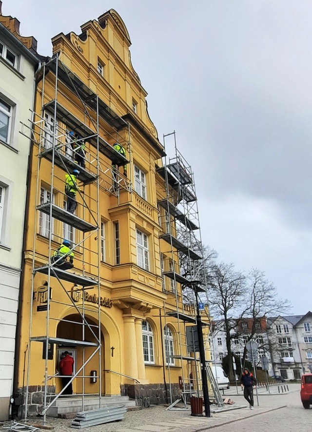 Trwa remont budynku starostwa w Białogardzie.