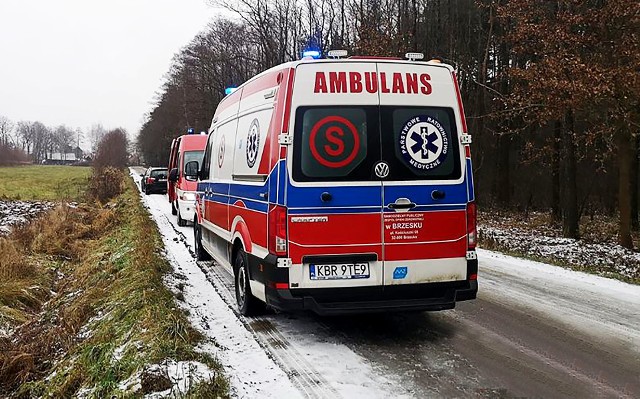 Na miejsce tragicznego wypadku w lesie w Borzęcinie przyjechali strażacy, medycy i policjanci. Dotarł tam także prokurator