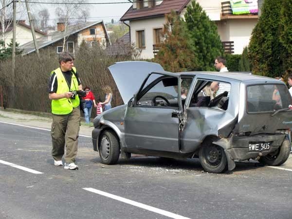 Wypadek w Brzostku...