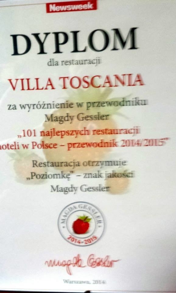 Villa Toscania została wyróżniona przez Magdę Gessler w jej...