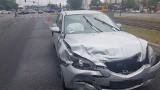 Wypadek na Puszkina w Łodzi. Zderzenie taksówki z samochodem osobowym [ZDJĘCIA]