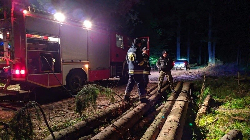 Gołdapscy funkcjonariusze straży granicznej i pożarnej...