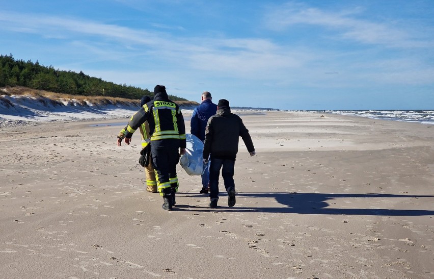 Zwłoki starszej kobiety wyrzuciło morze na plażę w Łebie