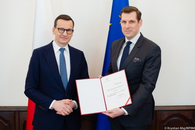 Premier Mateusz Morawiecki powołał doktora Tobiasza Bocheńskiego (z prawej) na nowego Wojewodę Mazowieckiego. Więcej na kolejnych zdjęicach.