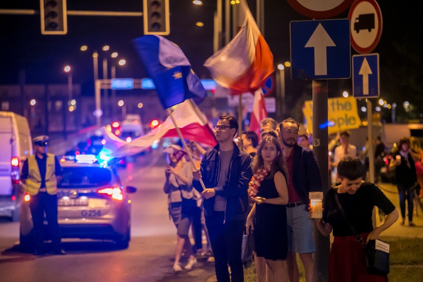 24 lipca 2017. Protest w obronie niezależności sądów na...