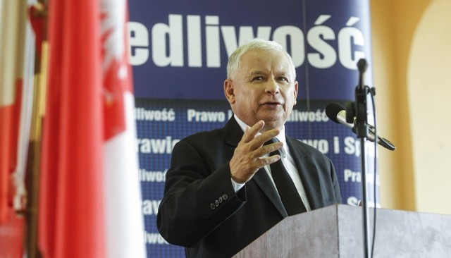 Prezes PiS Jarosław Kaczyński spotkał się z mieszkańcami Kolbuszowej.