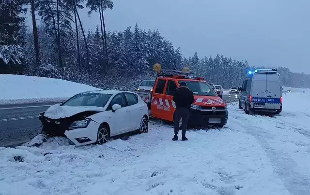 Kolizja na słupskiej obwodnicy.