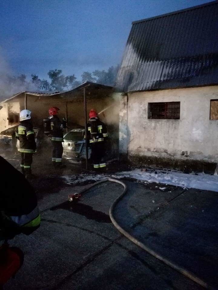 Nocny pożar pod Wrocławiem 