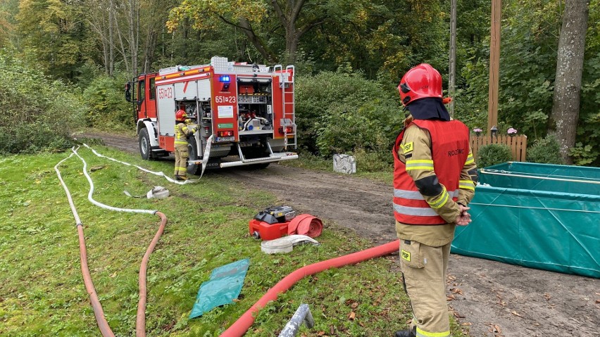 W leśnictwie Ruda strażacy ćwiczyli na wypadek dużego pożaru...