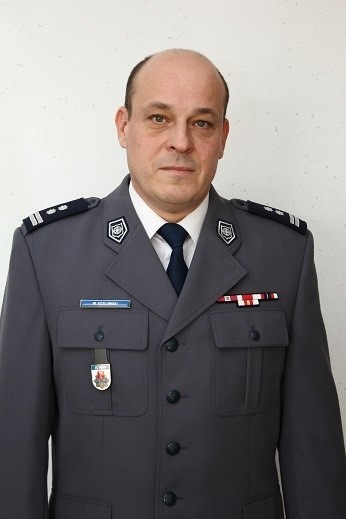 Zastępca Komendanta Miejskiego Policji w Białymstoku młodszy inspektor Wojciech Kozłowski