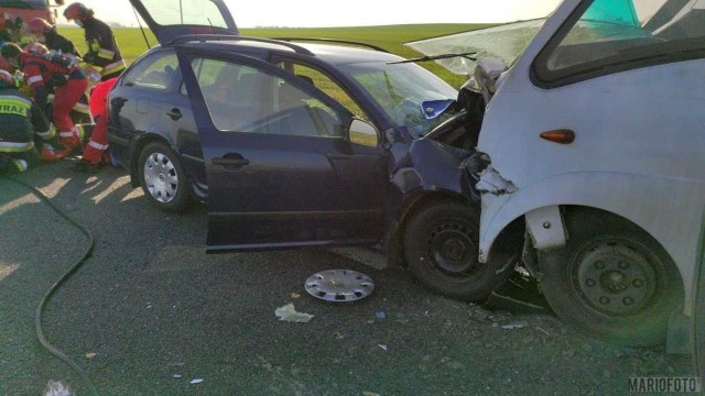 Wypadek na trasie Kolnica - Grodków.