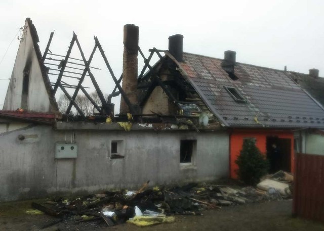 Po pożarze w Łeknicy.