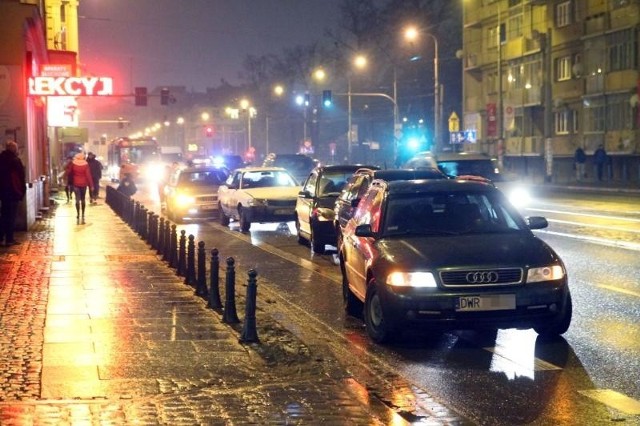 Wypadek na ul. Ks. Piotra Skargi, Wrocław, 11.01.2016