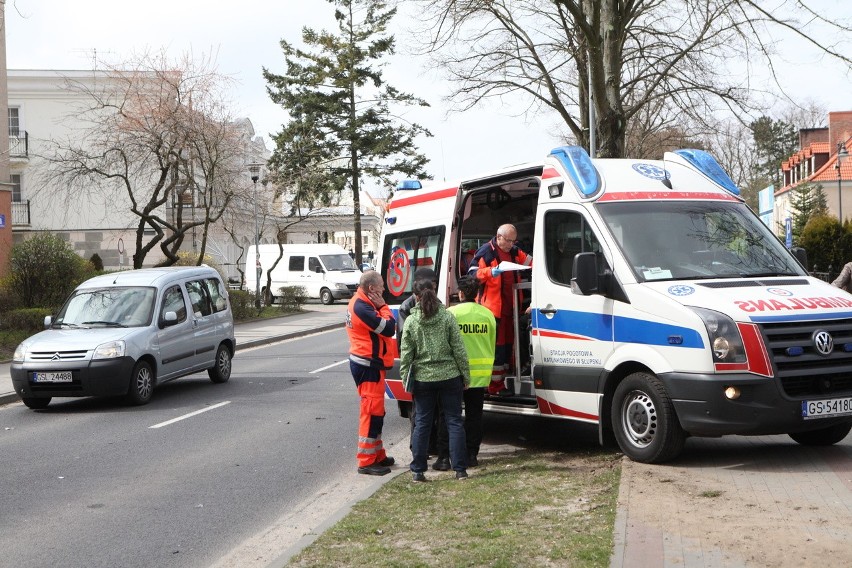Wypadek przy ulicy Grunwaldzkiej w Ustce