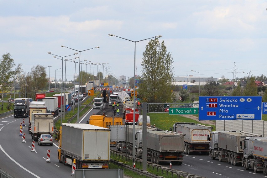 S11: Gigantyczne korki na trasie z Kórnika do Poznania