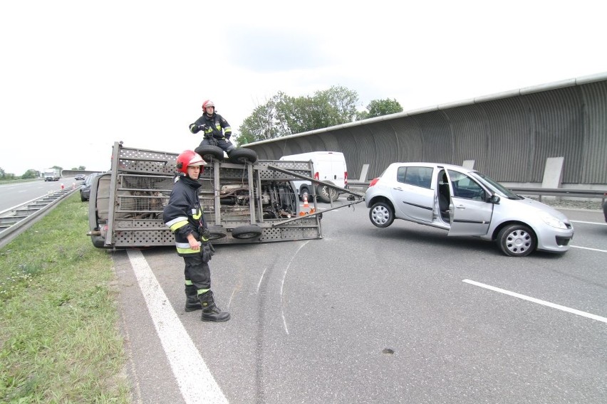 Wypadek na Autostradowej Obwodnicy Wrocławia 16.07.2015