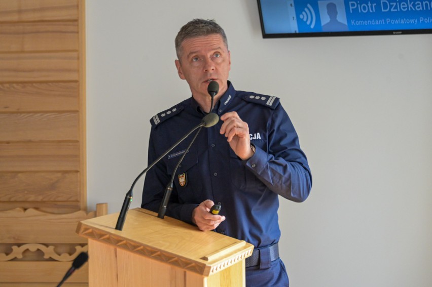 insp. Piotr Dziekanowski, komendant Powiatowy Policji w...