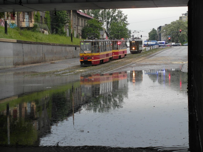 Burza z ulewą w Łodzi 11.05.2018